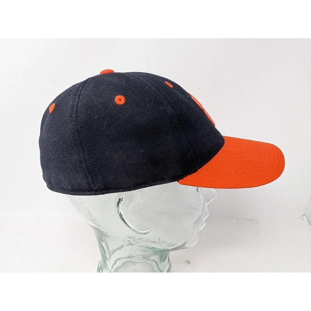 VINTAGE Clemson Tigers Hat Cap Fitted Mens 7 3/8 Blue NCAA Football 90s